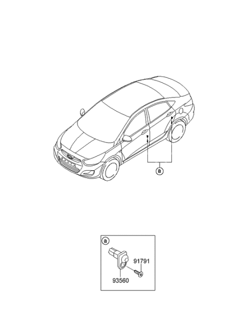 2011 Hyundai Accent New Body Style Switch Diagram 3