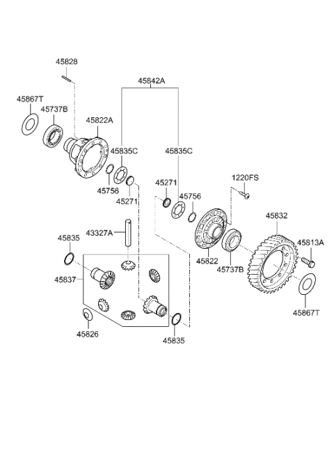 2013 Hyundai Accent SPACER-Differential Gear THRUS Diagram for 48443-23115