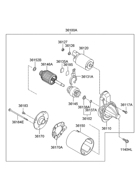 2011 Hyundai Accent New Body Style Starter Diagram
