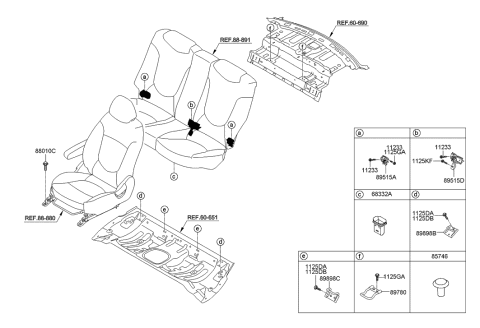 2011 Hyundai Accent New Body Style Hardware-Seat Diagram