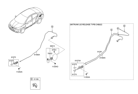 2011 Hyundai Accent New Body Style Fuel Filler Door Diagram
