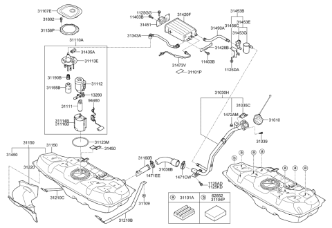 2011 Hyundai Accent New Body Style Fuel System Diagram