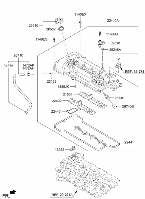 2012 Hyundai Accent Rocker Cover Diagram