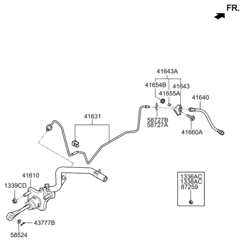 2011 Hyundai Accent Clutch Master Cylinder Diagram