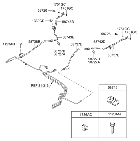 2011 Hyundai Accent New Body Style Brake Fluid Line Diagram 2