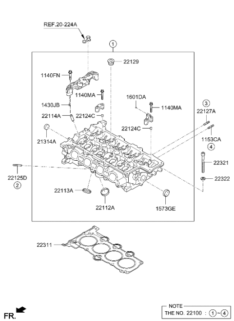2011 Hyundai Accent New Body Style Cylinder Head Diagram