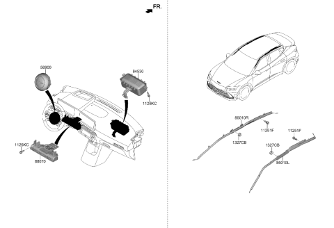 2023 Hyundai Genesis GV60 Air Bag System Diagram