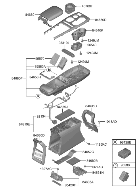 2023 Hyundai Genesis GV60 Console Diagram