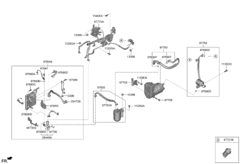 2023 Hyundai Genesis GV60 Air conditioning System-Cooler Line Diagram 2