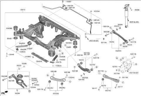 2023 Hyundai Genesis GV60 Rear Suspension Control Arm Diagram 1