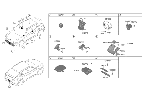 2008 Hyundai Azera MODULE & SENSOR ASSY-RAIN Diagram for 96000-CU000