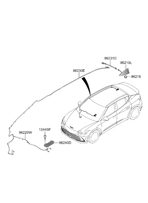 2023 Hyundai Genesis GV60 Antenna Diagram