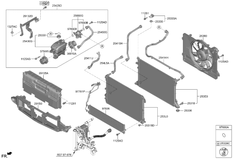 2023 Hyundai Genesis GV60 HOSE-RADIATOR INLET Diagram for 254L4-GI000