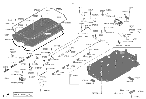 2023 Hyundai Genesis GV60 PAD-HI/VLT BATT PACK TYPE B Diagram for 375F9-GI000