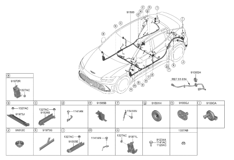 2023 Hyundai Genesis GV60 Floor Wiring Diagram