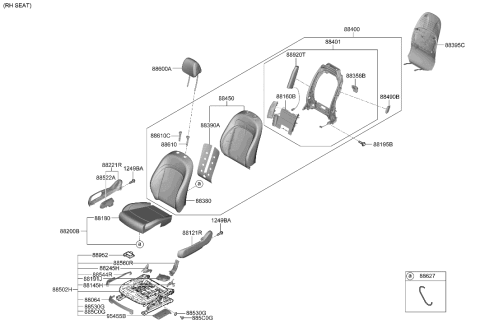 2023 Hyundai Genesis GV60 Front Seat Diagram 1