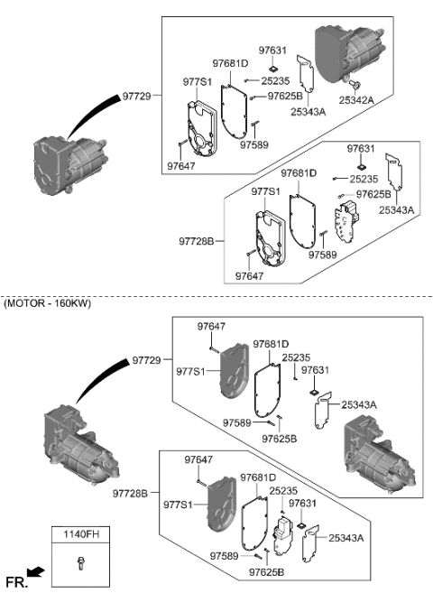 2008 Hyundai Azera GASKET-COMPRESSOR CYLINDER Diagram for 97681-GI000