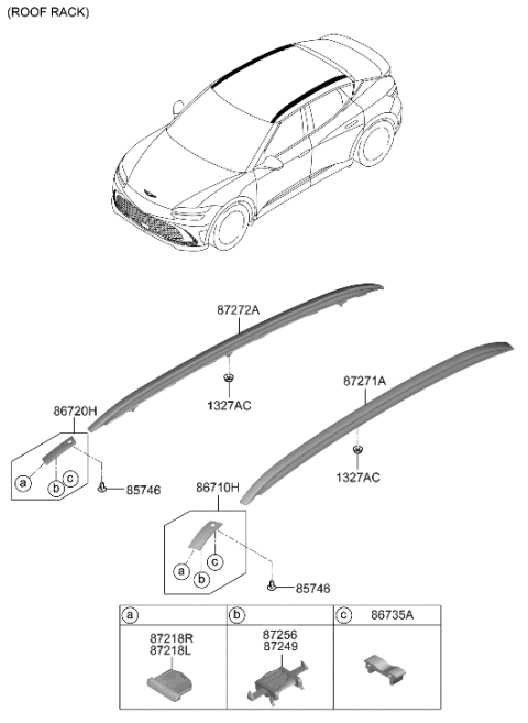 2023 Hyundai Genesis GV60 Nut-Washer Assembly Diagram for 13382-06007-K