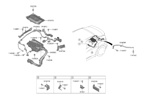 2008 Hyundai Azera PROTECTOR-WIRING Diagram for 91961-GI110