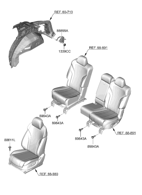 2023 Hyundai Genesis GV60 Hardware-Seat Diagram
