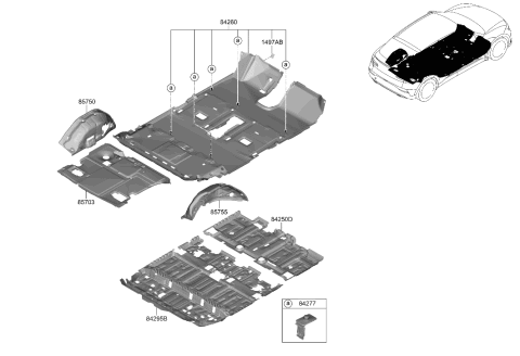 2023 Hyundai Genesis GV60 Floor Covering Diagram