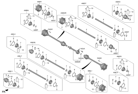 2023 Hyundai Genesis GV60 Drive Shaft (Rear) Diagram