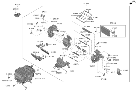 2023 Hyundai Genesis GV60 Heater System-Heater & Blower Diagram 1