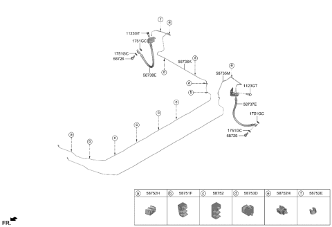 2023 Hyundai Genesis GV60 Brake Fluid Line Diagram 2