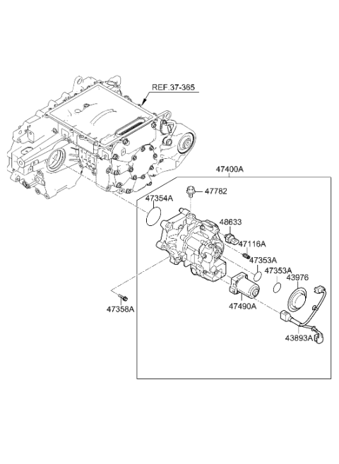 2023 Hyundai Genesis GV60 O-Ring Diagram for 47425-2N000