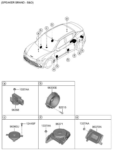 2023 Hyundai Genesis GV60 Speaker Diagram 2