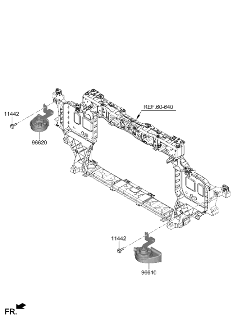 2023 Hyundai Genesis GV60 Horn Diagram