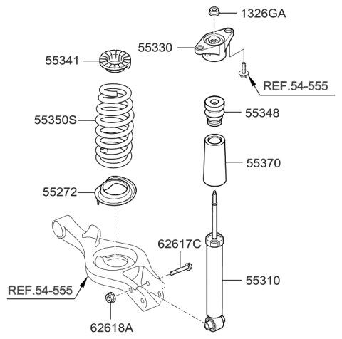 2011 Hyundai Genesis Coupe Rear Shock Absorber & Spring Diagram