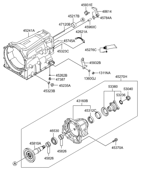 2012 Hyundai Genesis Coupe Auto Transmission Case Diagram 2