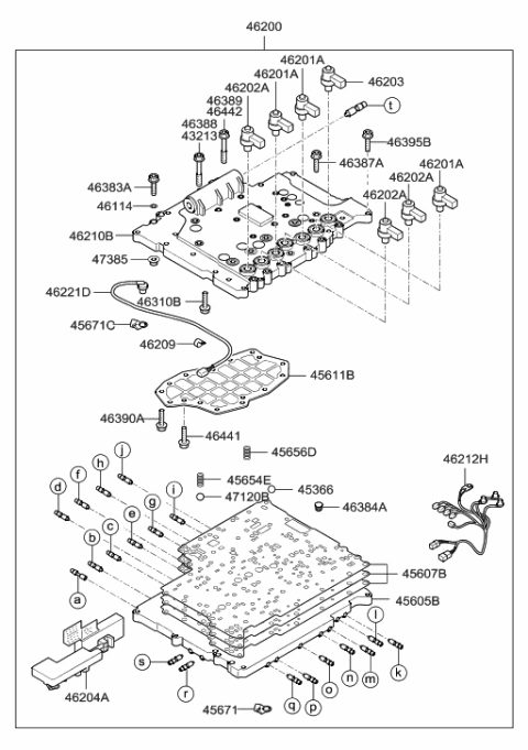 2008 Hyundai Genesis Coupe Transmission Valve Body Diagram 1