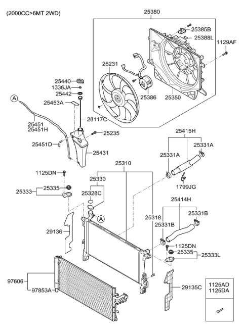 2010 Hyundai Genesis Coupe Engine Cooling System Diagram 1