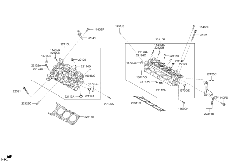 2012 Hyundai Genesis Coupe Cylinder Head Diagram 2