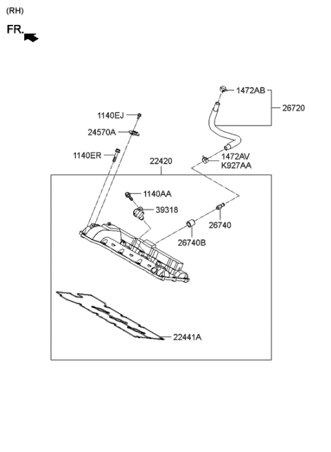 2010 Hyundai Genesis Coupe Rocker Cover Diagram 3