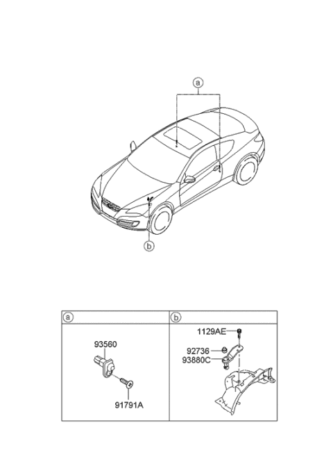 2009 Hyundai Genesis Coupe Switch Diagram 1