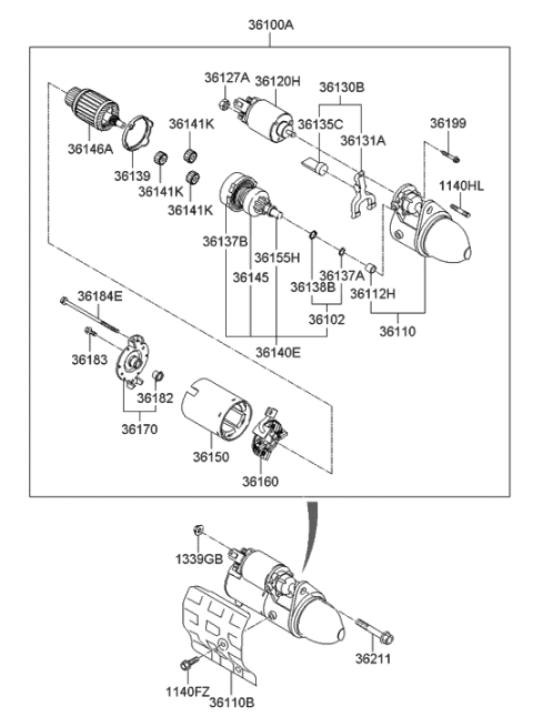 2011 Hyundai Genesis Coupe Starter Diagram 2