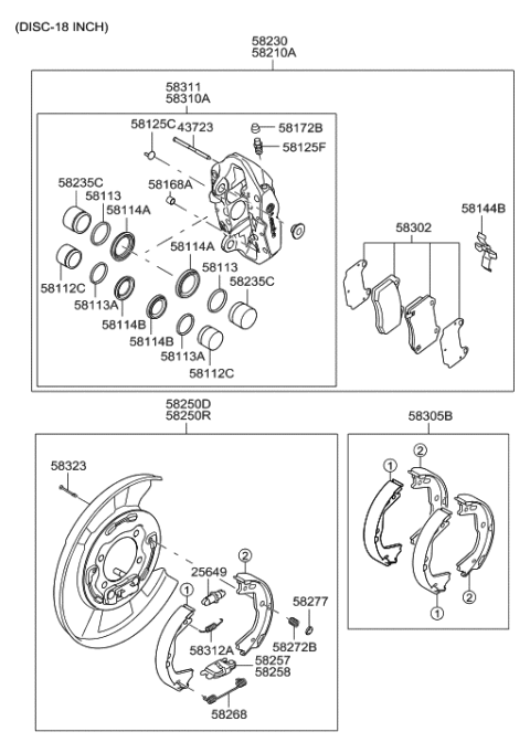 2018 Hyundai Elantra Boot-Piston Diagram for 58114-2M703