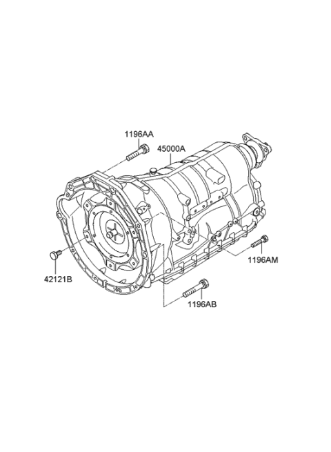 2008 Hyundai Genesis Coupe Transaxle Assy-Auto Diagram 2