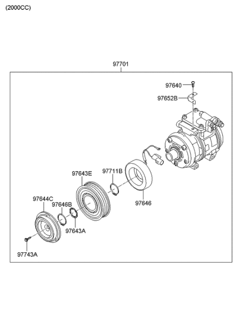 2009 Hyundai Genesis Coupe Aircon System-Cooler Line, Front Diagram 3