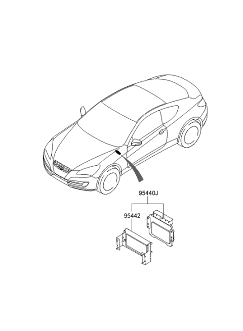 2008 Hyundai Genesis Coupe Transmission Control Unit Diagram for 95440-4C900