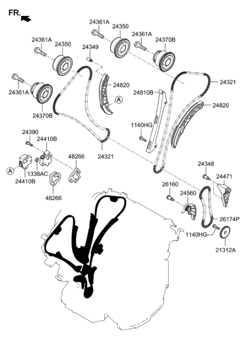 2011 Hyundai Genesis Coupe Camshaft & Valve Diagram 1