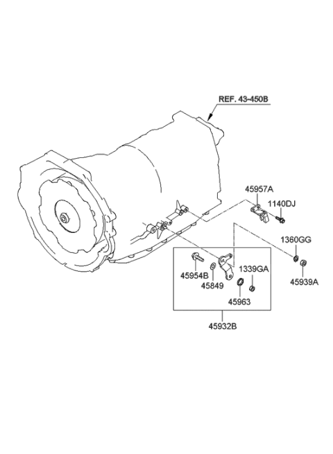 2010 Hyundai Genesis Coupe Auto Transmission Case Diagram 3