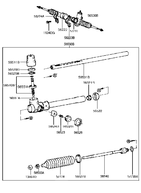 1991 Hyundai Excel Ring-Snap Diagram for 56525-21190