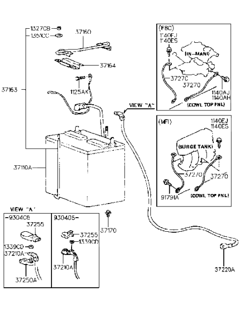 1992 Hyundai Excel Battery Diagram