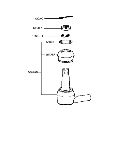 1990 Hyundai Excel Tie Rod End Diagram