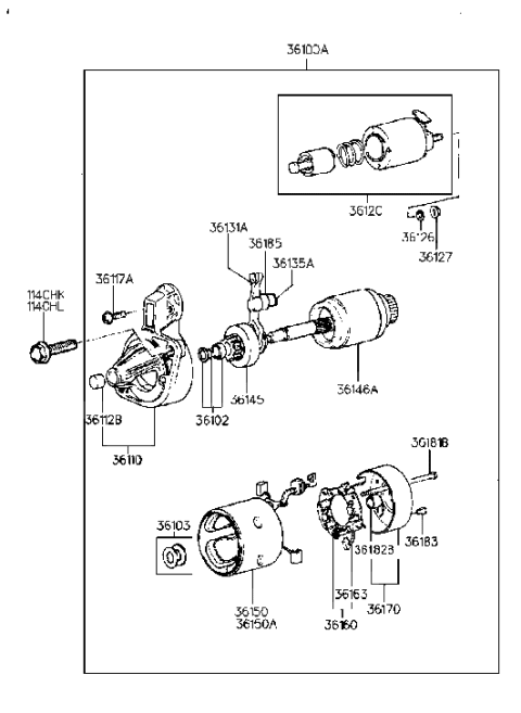 1992 Hyundai Excel Starter Diagram