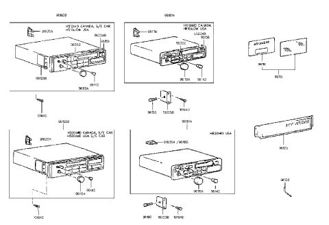 1993 Hyundai Excel Radio Diagram 2